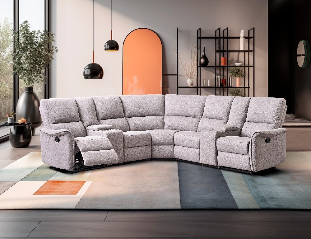 HD-2012C Manual Sectional Reclining Sofa Set