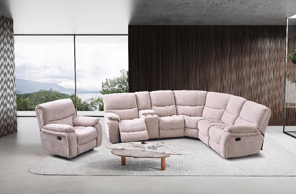 HD-2210C Manual Sectional Reclining Sofa Set with recliner